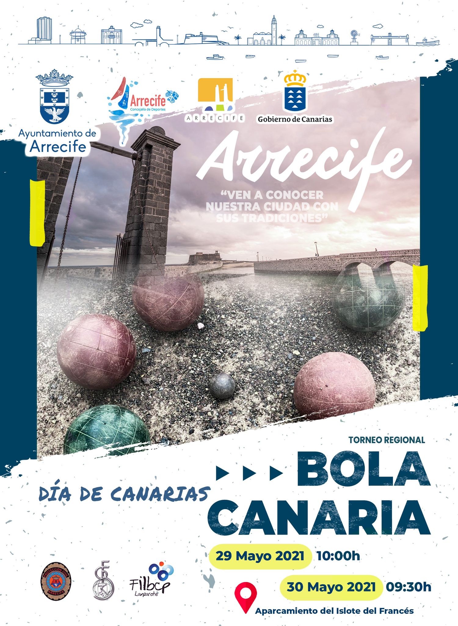 Cartel-definitivo-Dia-de-Canarias-2021 Arrecife acogerá el primer Torneo Regional de Bola Canaria