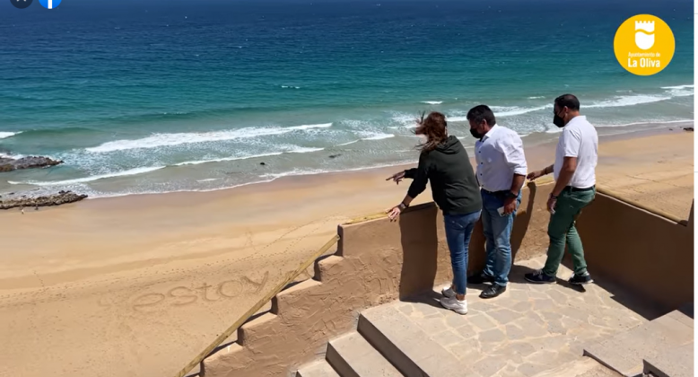 Captura-de-pantalla-257-e1627927556680-778x420 La Playa del Águila vuelve a tener barandilla y escaleras de acceso