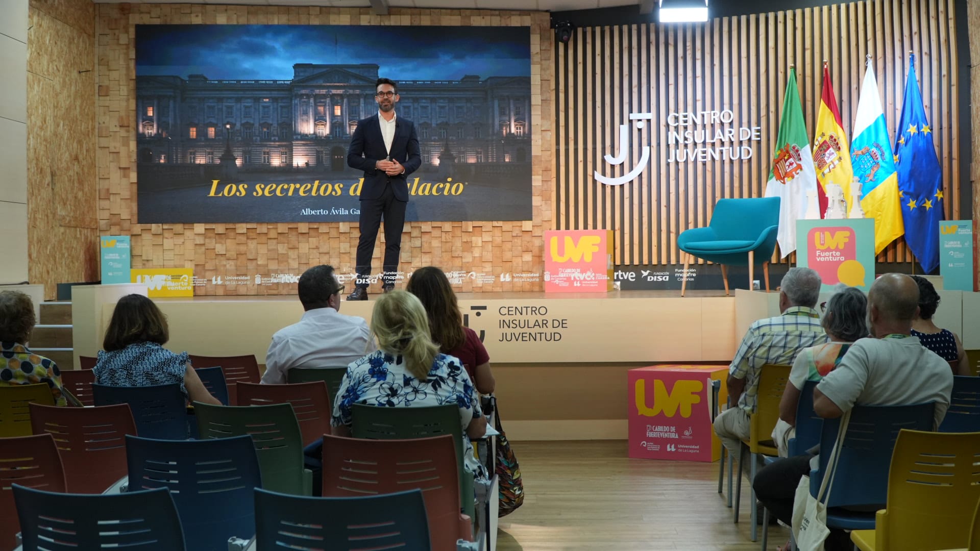 Ángel Rubio and Iván Redondo at the Opening Day of the Fuerteventura Summer University